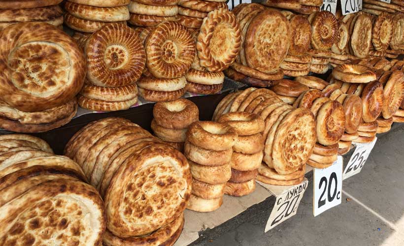 Kyrgyzstan bread called boor sok