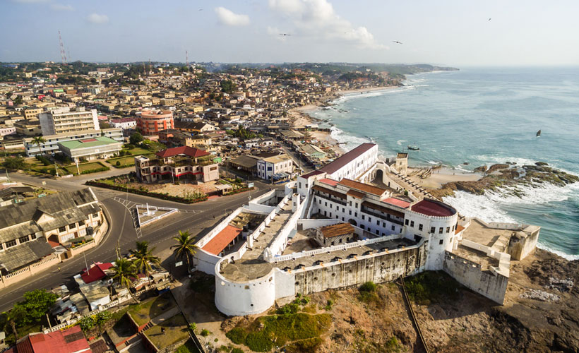 Panoramic view Cape Coast Castle Ghana