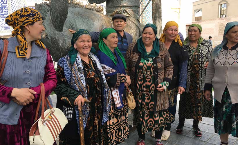 Group of local women in Bukhara